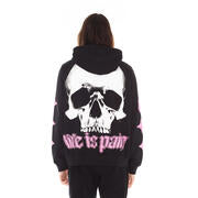 Life is pain zip hoodie