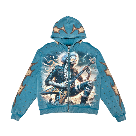 Spray Rock Skull hoodie in blue