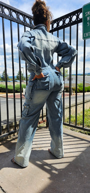 My denim jump suit