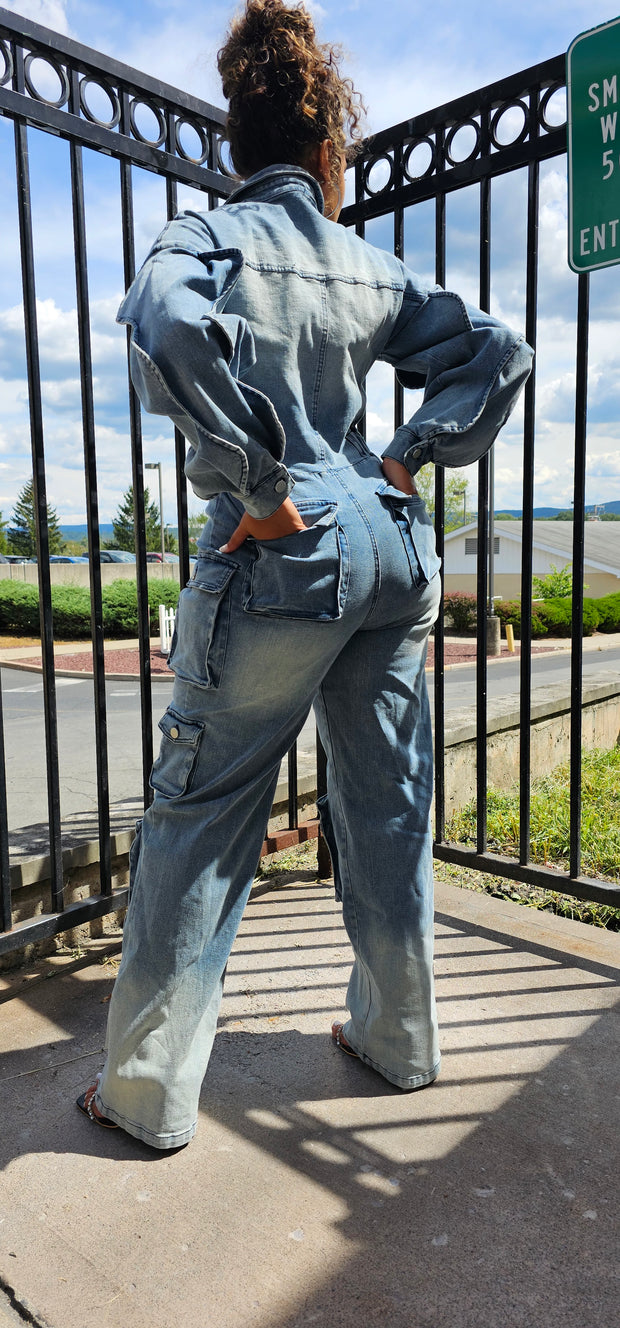 My denim jump suit