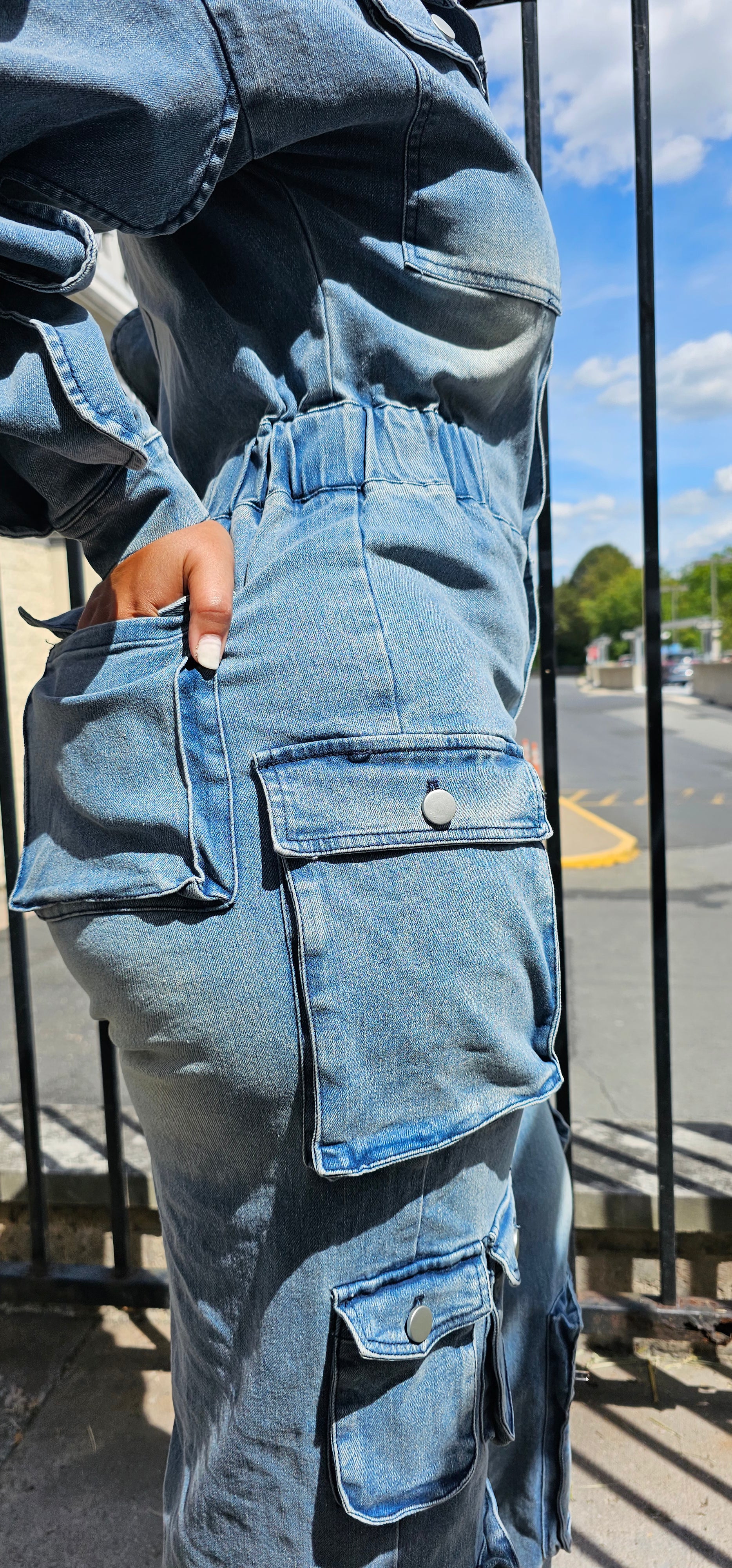 My denim jump suit