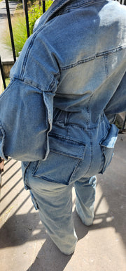 My denim jump suit