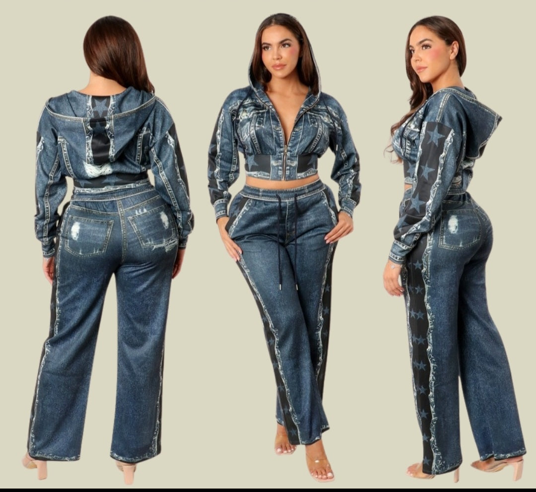 Denim World two-piece set