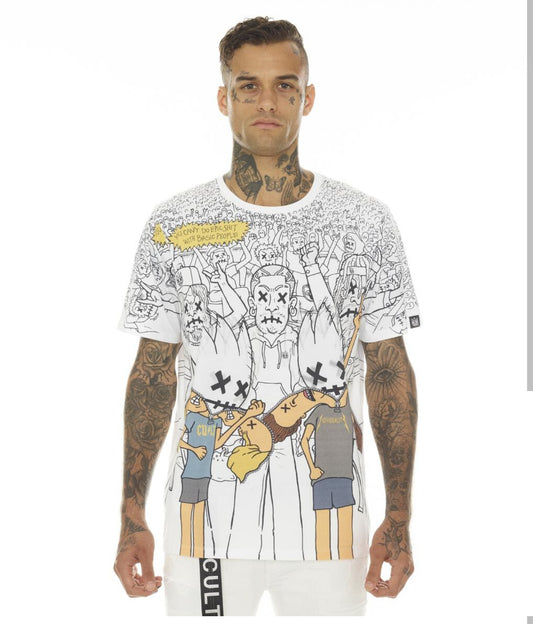 Cult of Individuality Rage tee in white