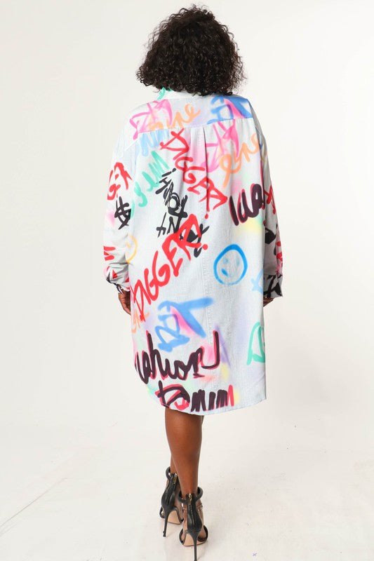 Grafitti button up
